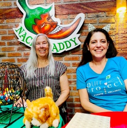 Two volunteers at Purr Project bingo